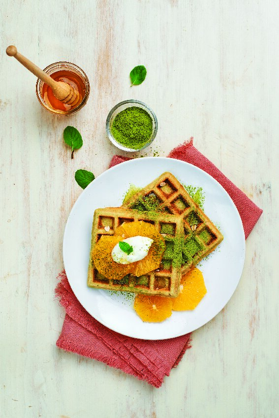 Macha Waffles